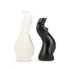 Anissa Kermiche Body Salt & Pepper Shakers Pair (Beige, Black)- Home