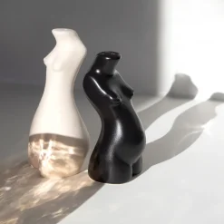 Anissa Kermiche Body Salt & Pepper Shakers Pair (Beige, Black)- Home