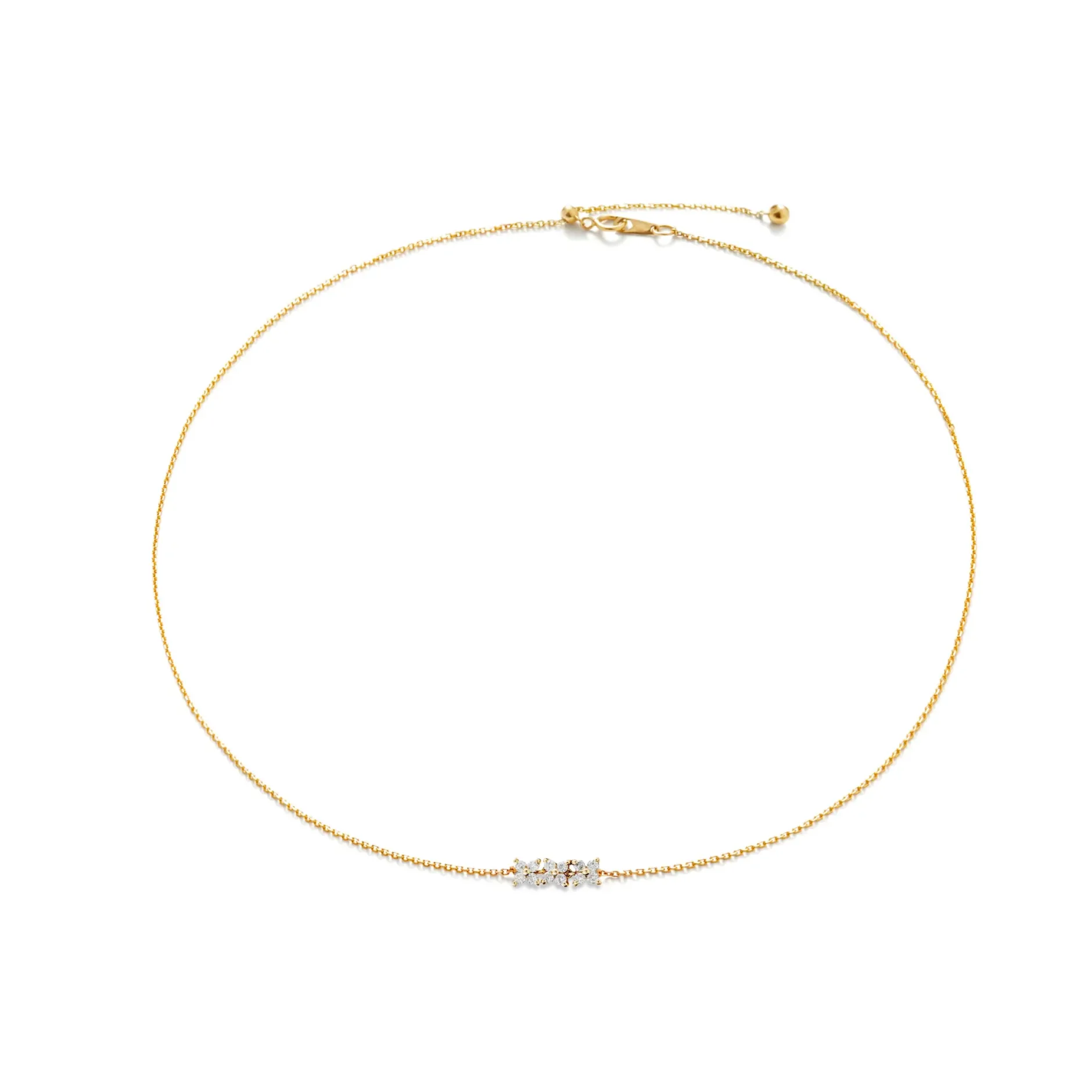 Anissa Kermiche Bronte Dore Horizontal Necklace- Necklaces