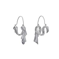 Anissa Kermiche Dangling Drape Earrings (Silver)- Earrings