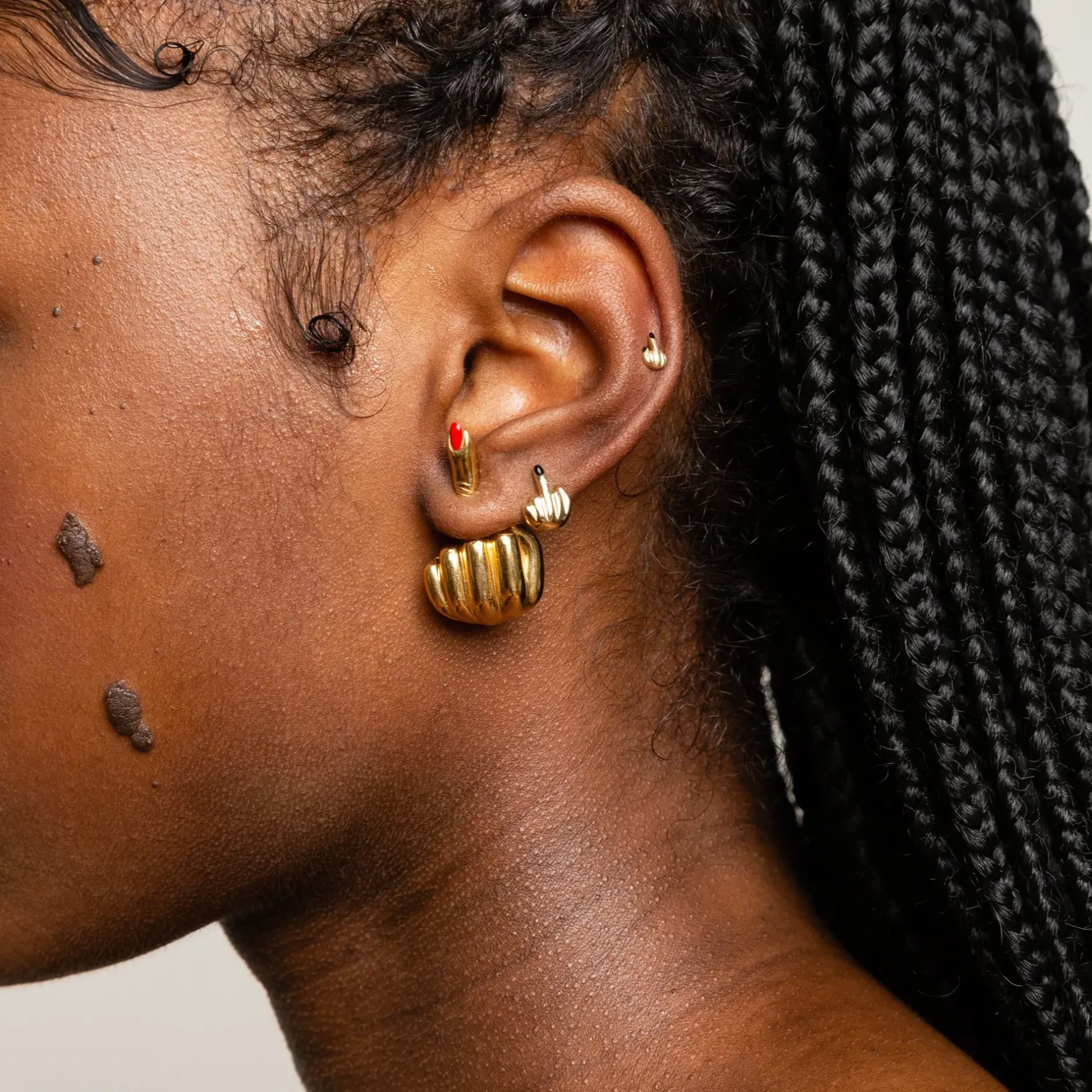 Anissa Kermiche French For Goodnight Earring (Red)- Earrings