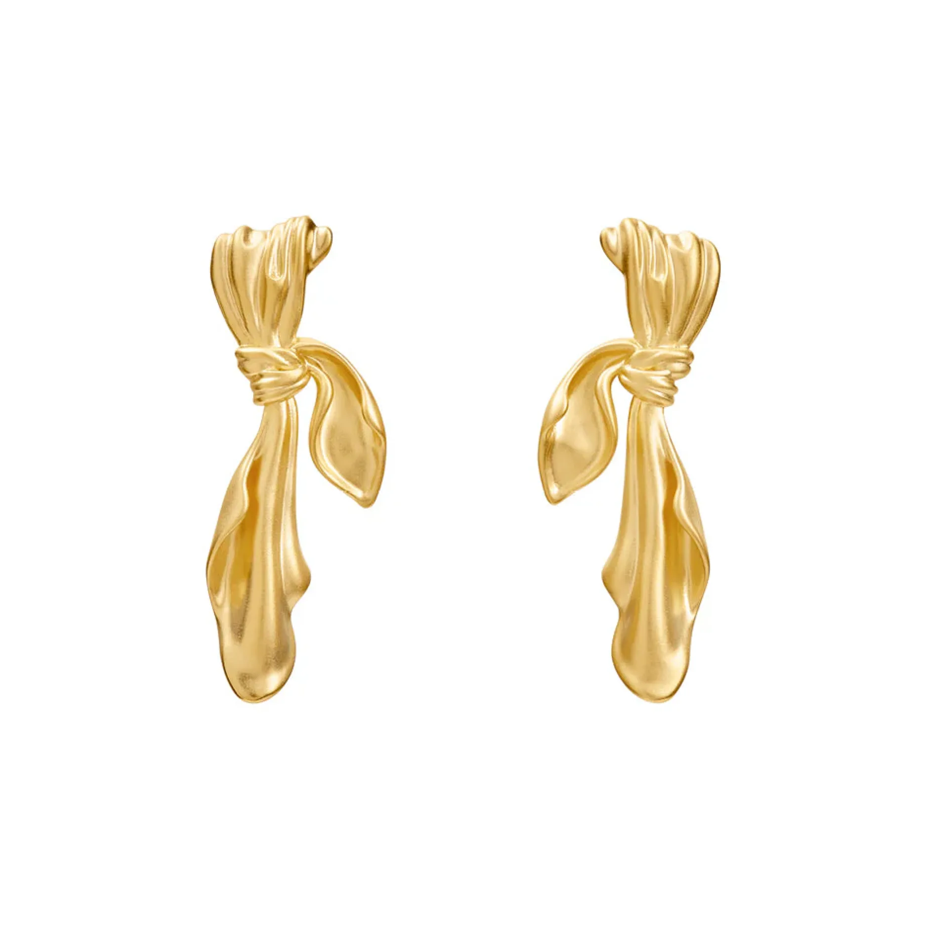 Anissa Kermiche Gilded Cloth Earrings (Gold)- Earrings