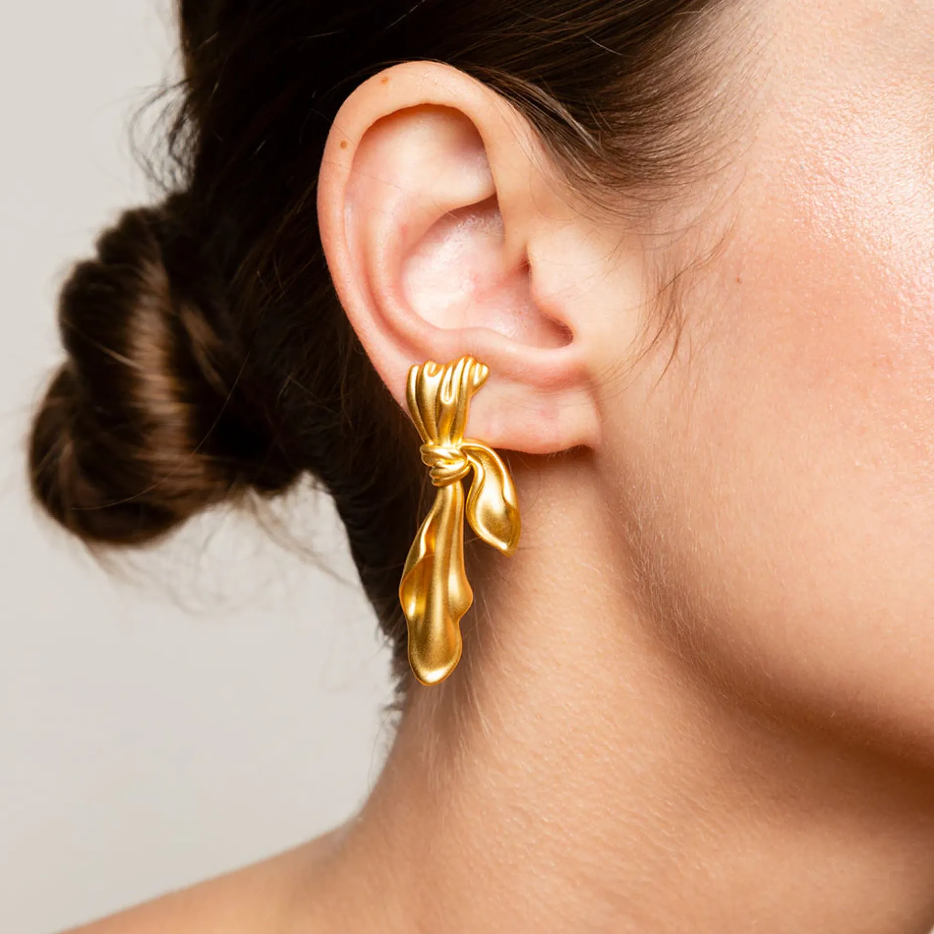 Anissa Kermiche Gilded Cloth Earrings (Gold)- Earrings