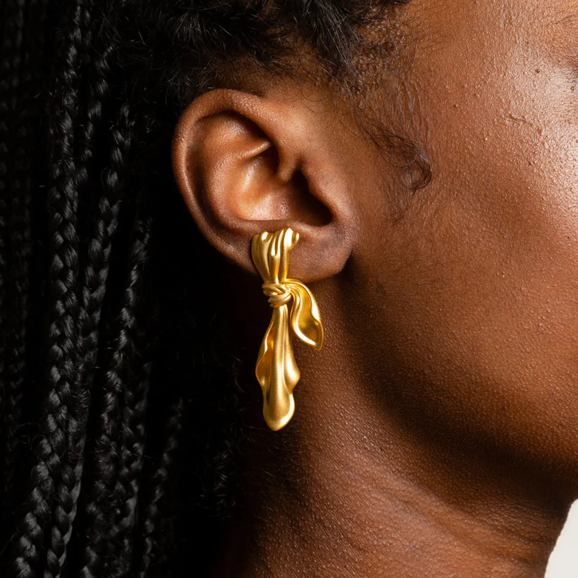 Anissa Kermiche Gilded Cloth Earrings (Gold)- Earrings