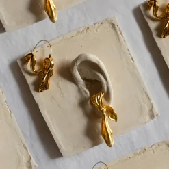 Anissa Kermiche Gilded Cloth Earrings (Gold)- Earrings