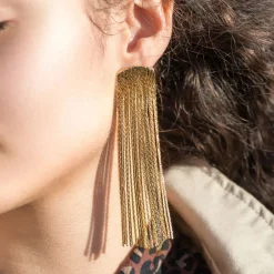 Anissa Kermiche Grand Fil Earrings (Gold)- Earrings