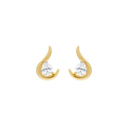 Anissa Kermiche Grande Poire De Feu Earrings (Clear)- Earrings