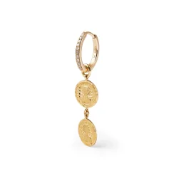 Anissa Kermiche Louise D'Or Double Coin Earring- Earrings