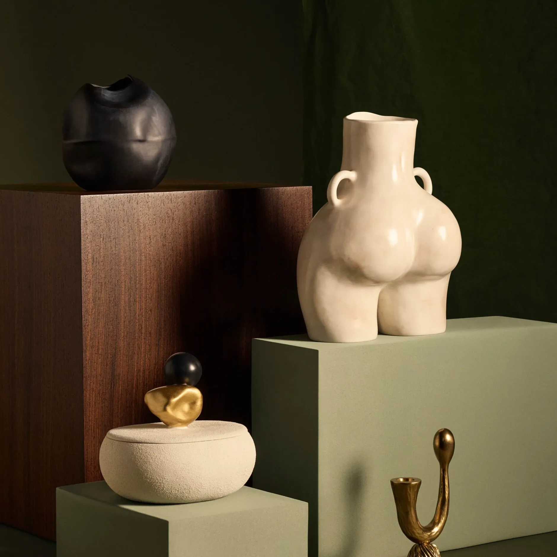 Anissa Kermiche Love Handles Vase (Marble)- Home