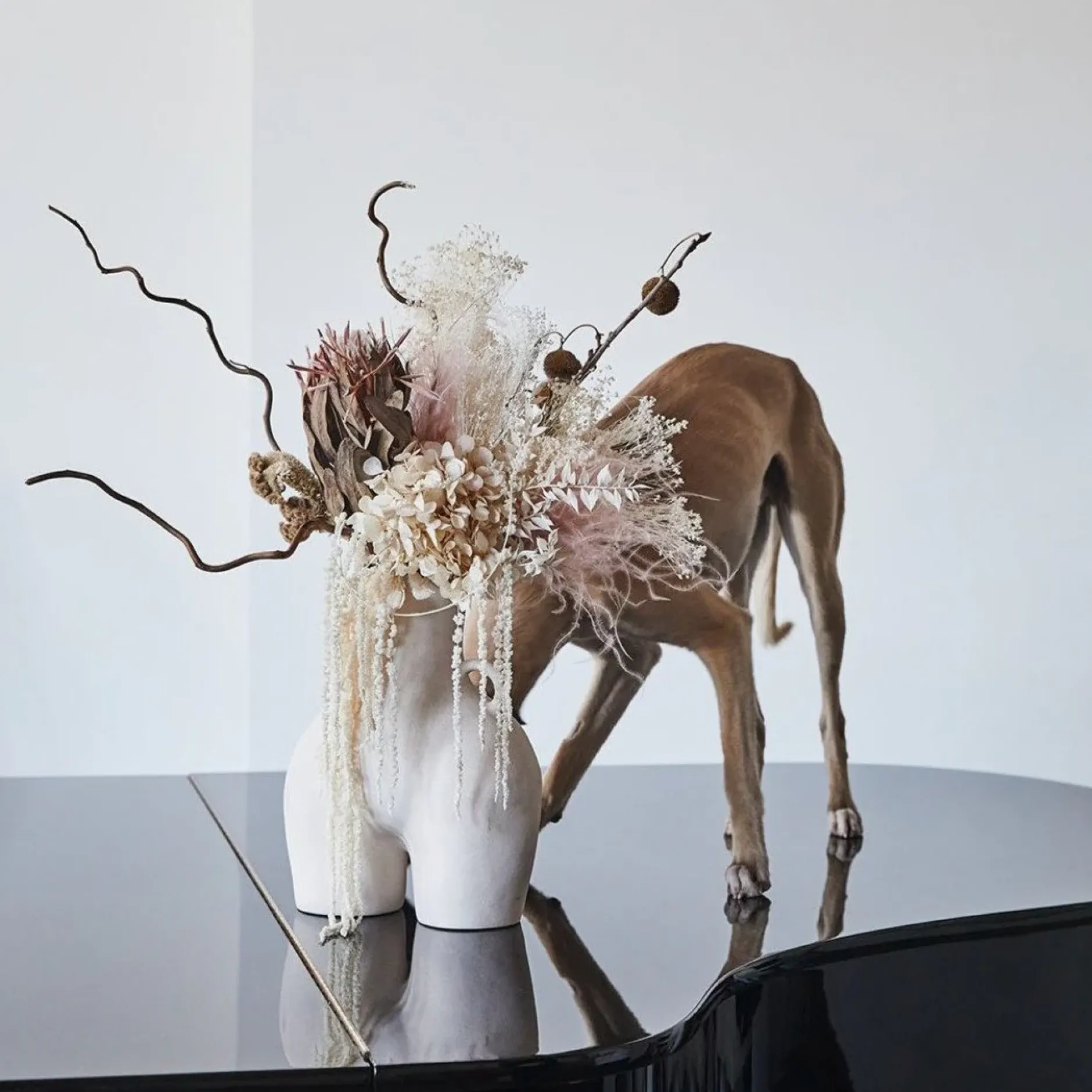 Anissa Kermiche Love Handles Vase (Speckled Beige)- Home