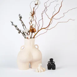 Anissa Kermiche Love Handles Vase (Speckled Beige)- Home