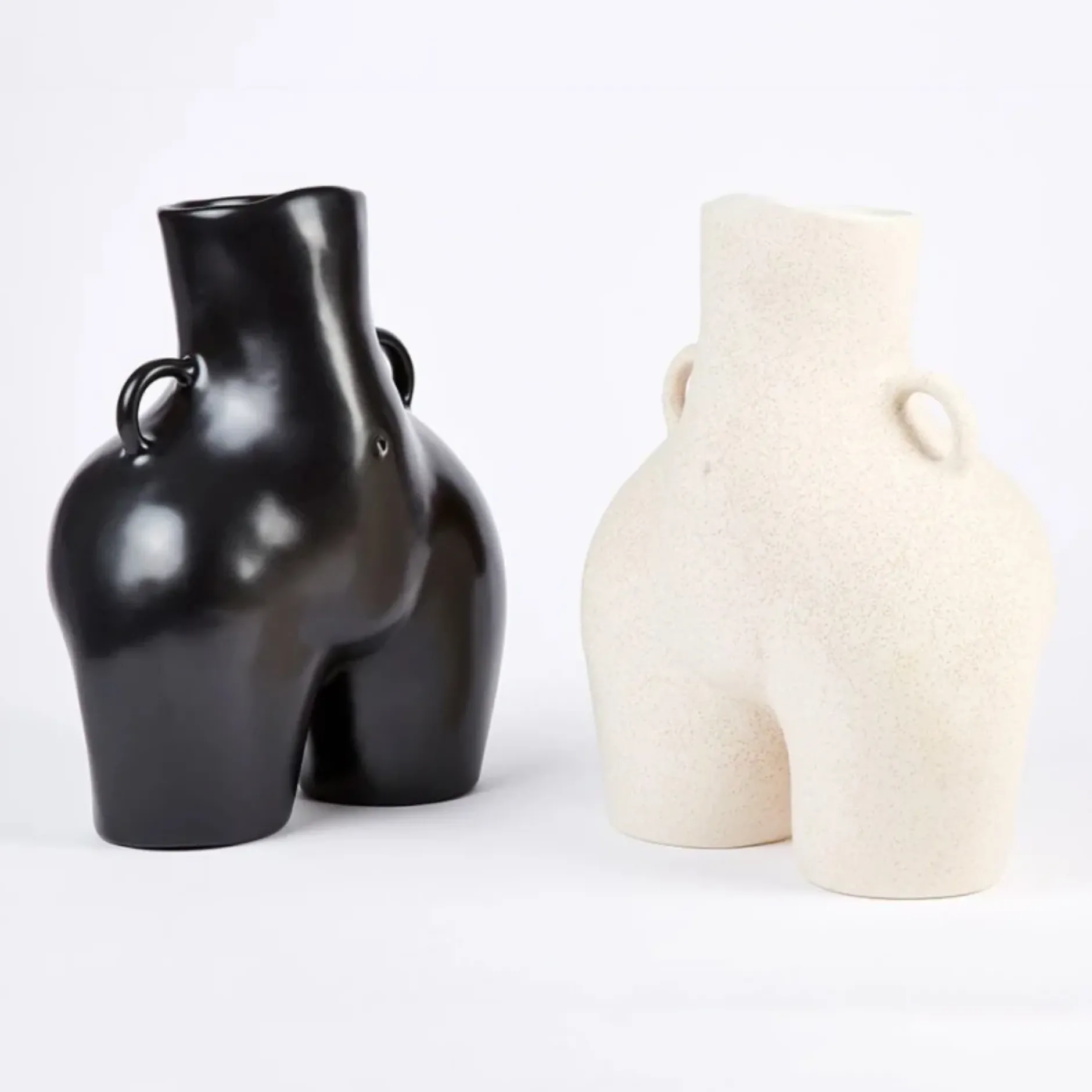 Anissa Kermiche Love Handles Vase (Speckled Beige)- Home