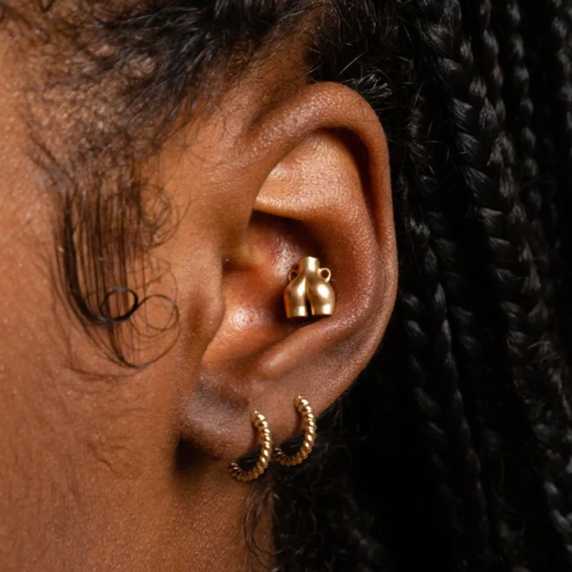 Anissa Kermiche Mini Love Handles Stud- Earrings