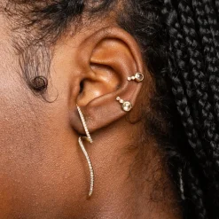 Anissa Kermiche Mini White Topaz Earring- Studs