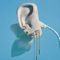 Anissa Kermiche Mini White Topaz Earring- Studs