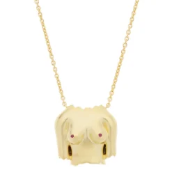 Anissa Kermiche Rubies Boobies Necklace (Sanded)- Necklaces