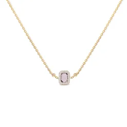 Anissa Kermiche Square Amethyst Necklace- Necklaces