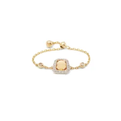 Anissa Kermiche Square Citrine Ring- Rings