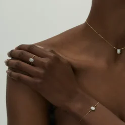 Anissa Kermiche Square Opal Necklace- Necklaces