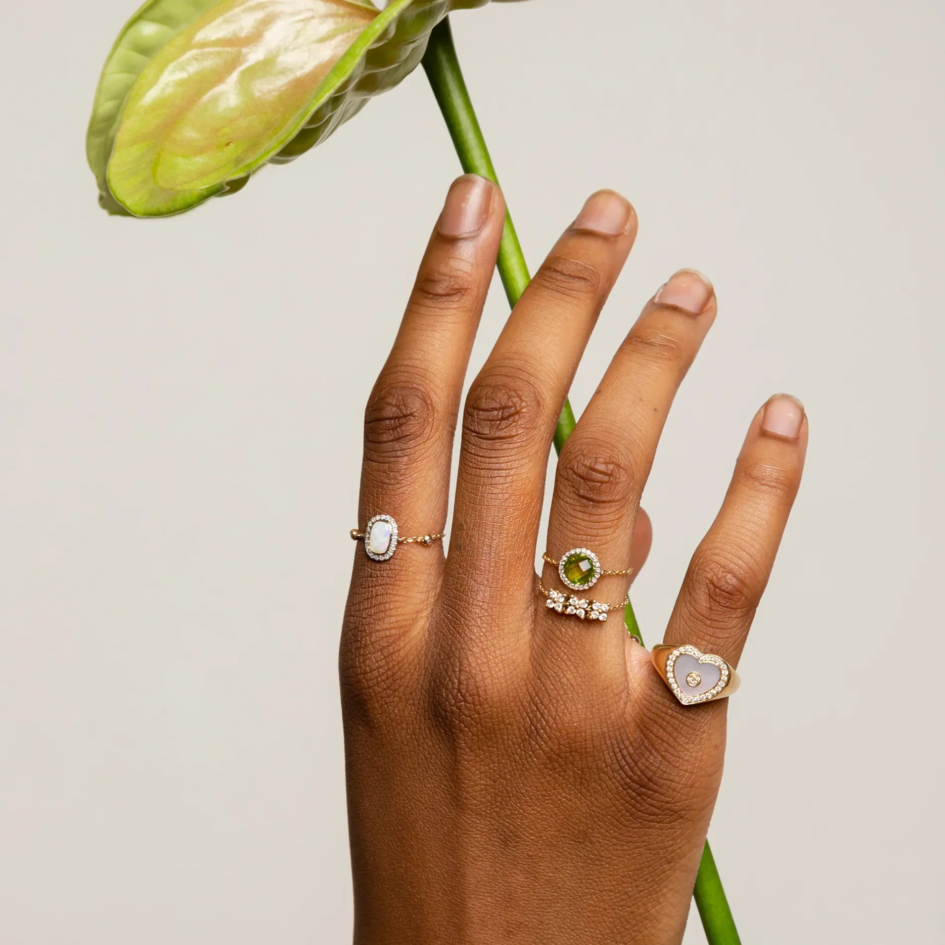 Anissa Kermiche Square Opal Ring- Rings