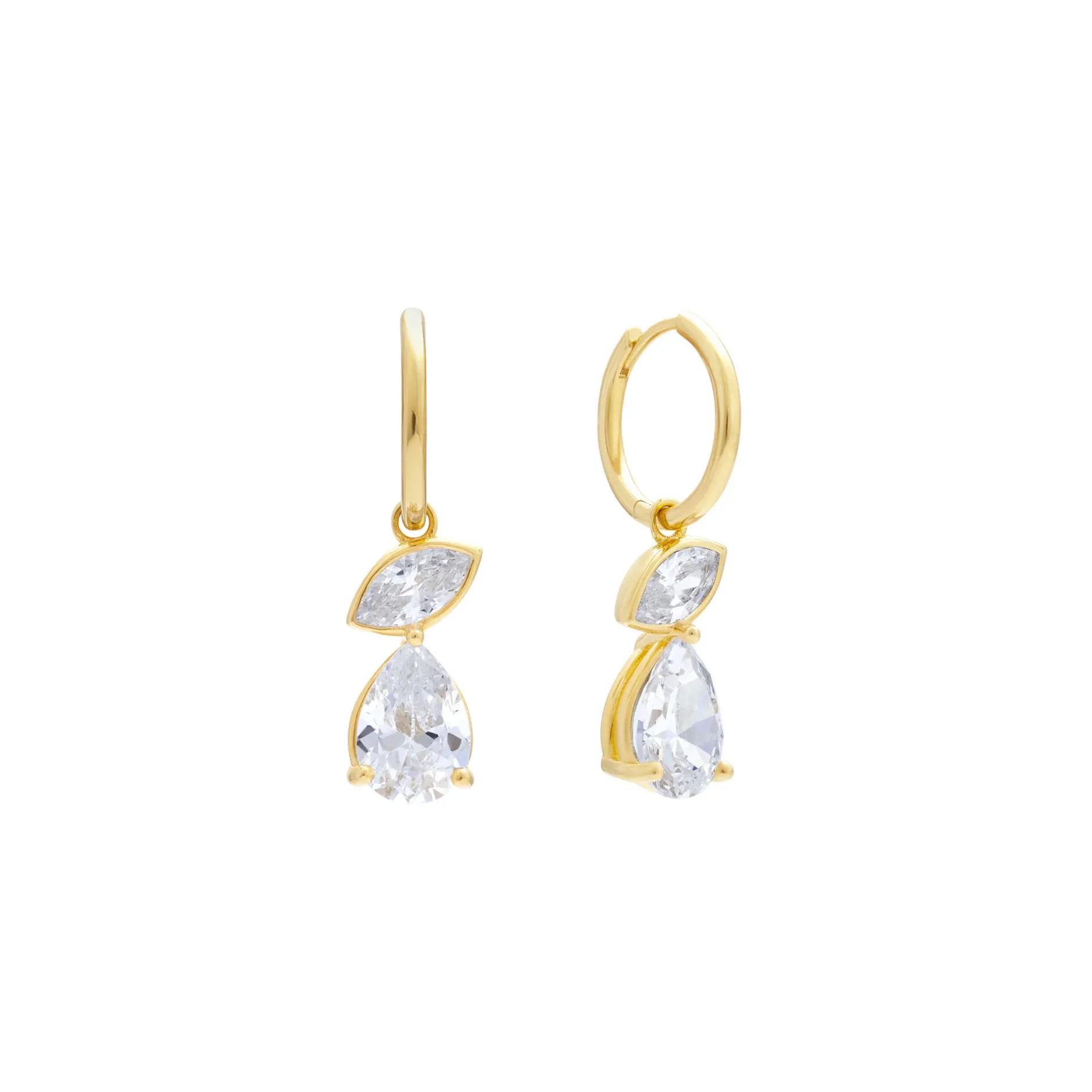 Anissa Kermiche Swinger Hoop Earrings (Gold)- Earrings