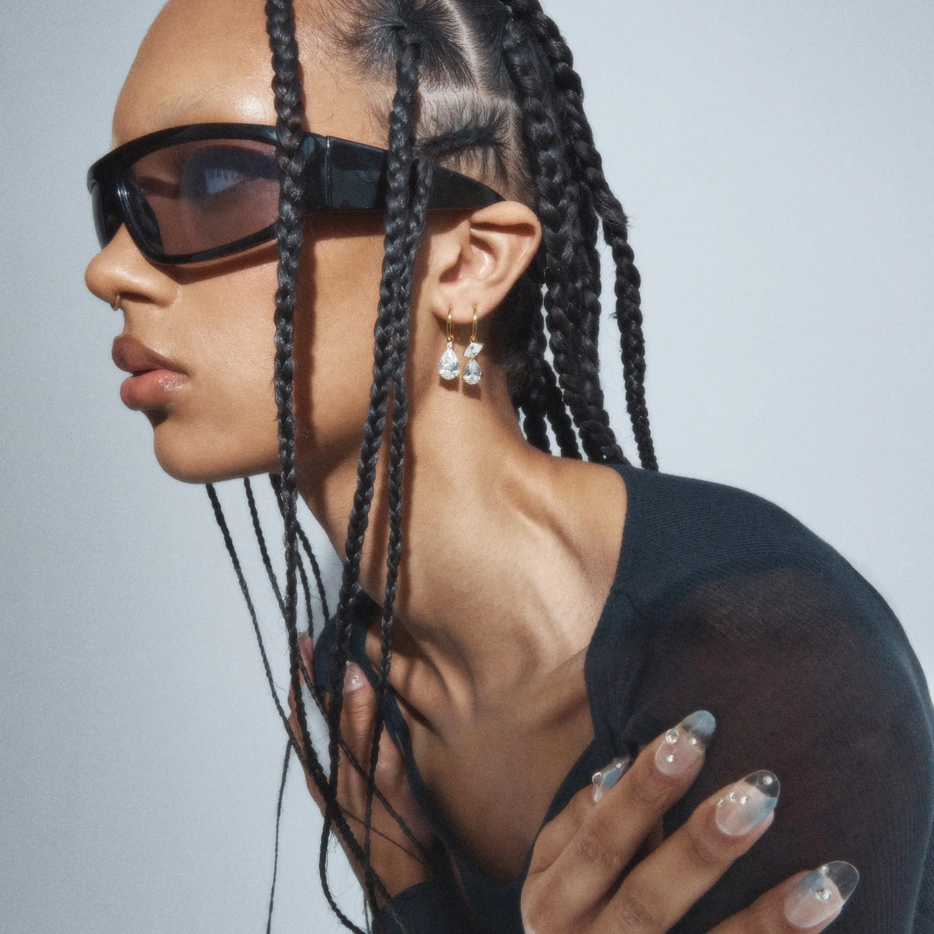 Anissa Kermiche Swinger Hoop Earrings (Gold)- Earrings