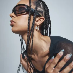 Anissa Kermiche Swinger Hoop Earrings (Gold)- Earrings