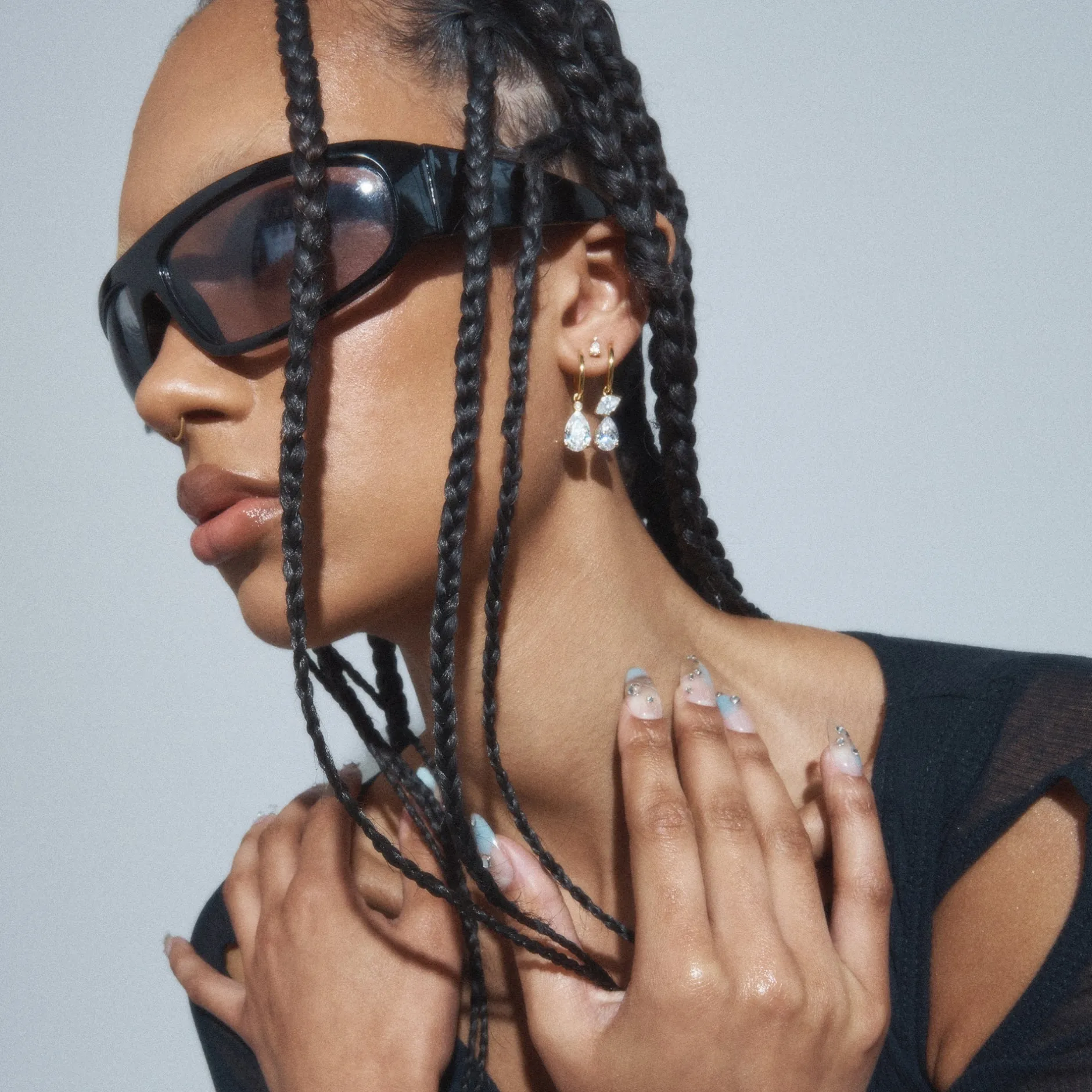 Anissa Kermiche Swinger Hoop Earrings (Gold)- Earrings