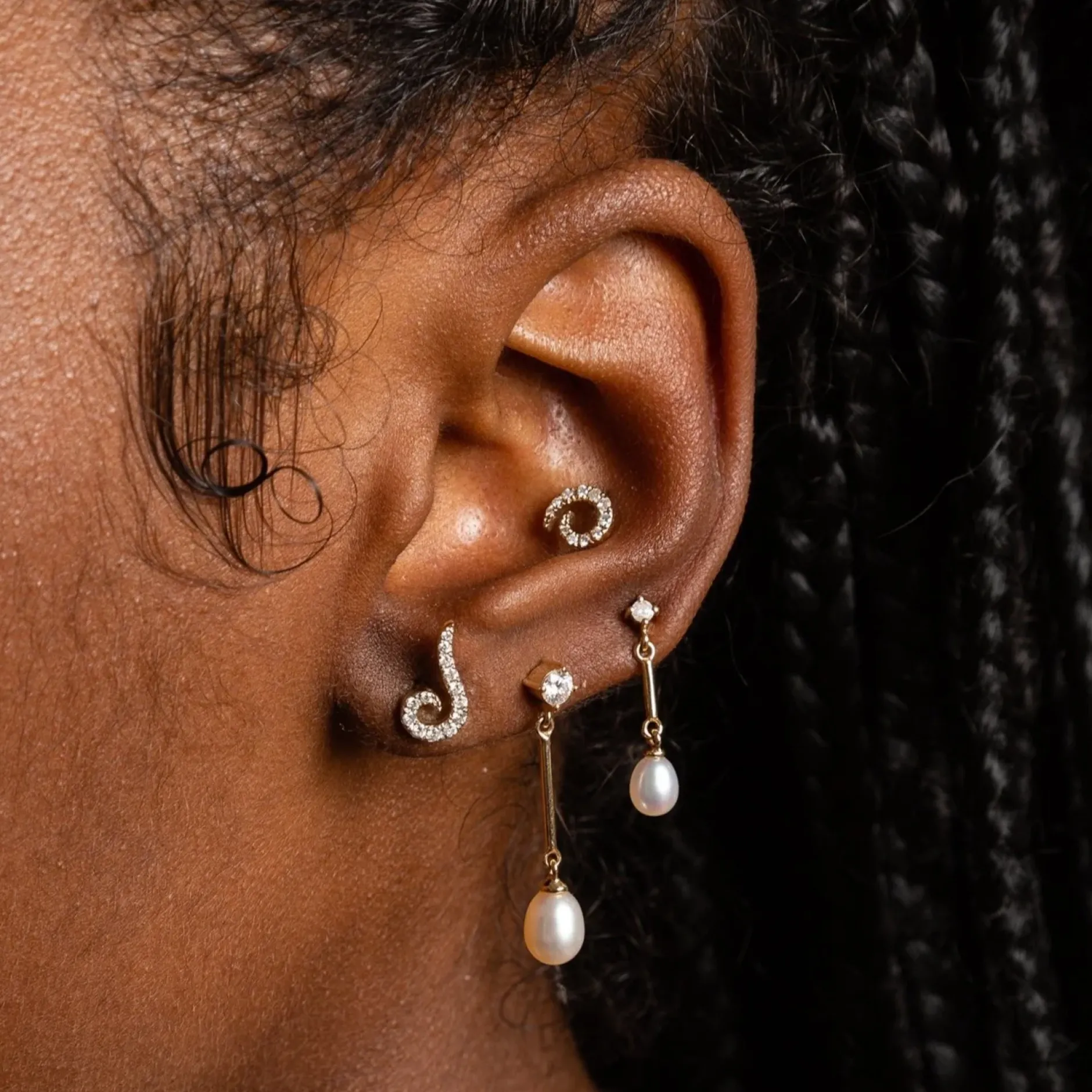 Anissa Kermiche Swirl Stud- Studs