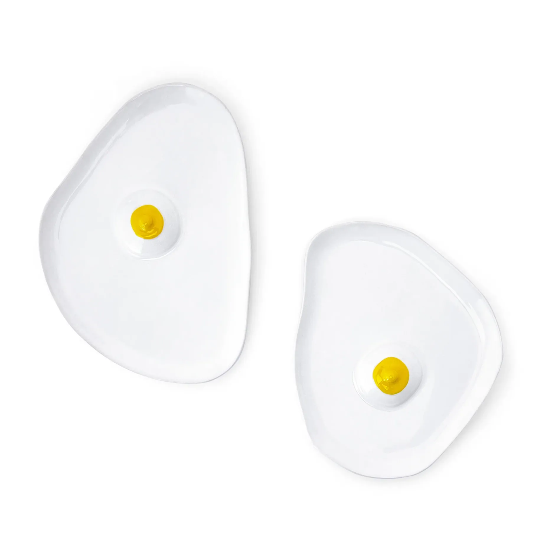 Anissa Kermiche Tatas Plates (High-Shine White, Yellow)- Home