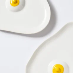 Anissa Kermiche Tatas Plates (High-Shine White, Yellow)- Home