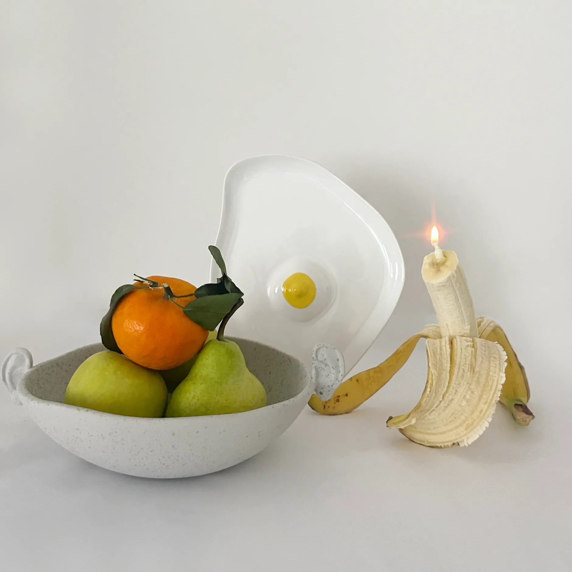 Anissa Kermiche Tatas Plates (High-Shine White, Yellow)- Home