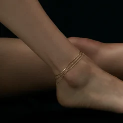 Anissa Kermiche Triple Chain Anklet- Anklets